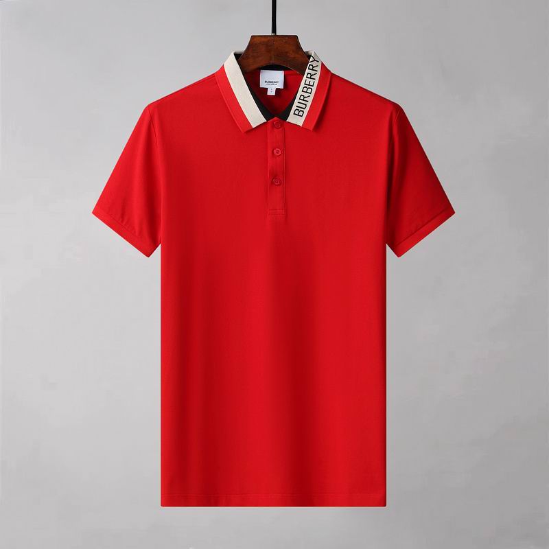 Wholesale Cheap B.urberry Short Sleeve Lapel T Shirts for Sale