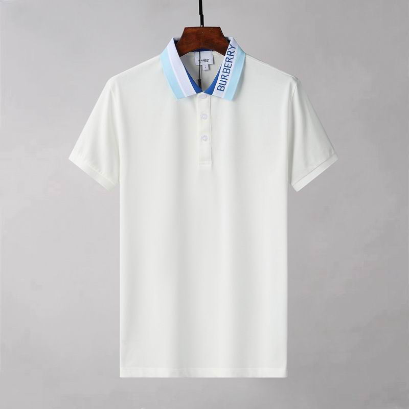 Wholesale Cheap B.urberry Short Sleeve Lapel T Shirts for Sale