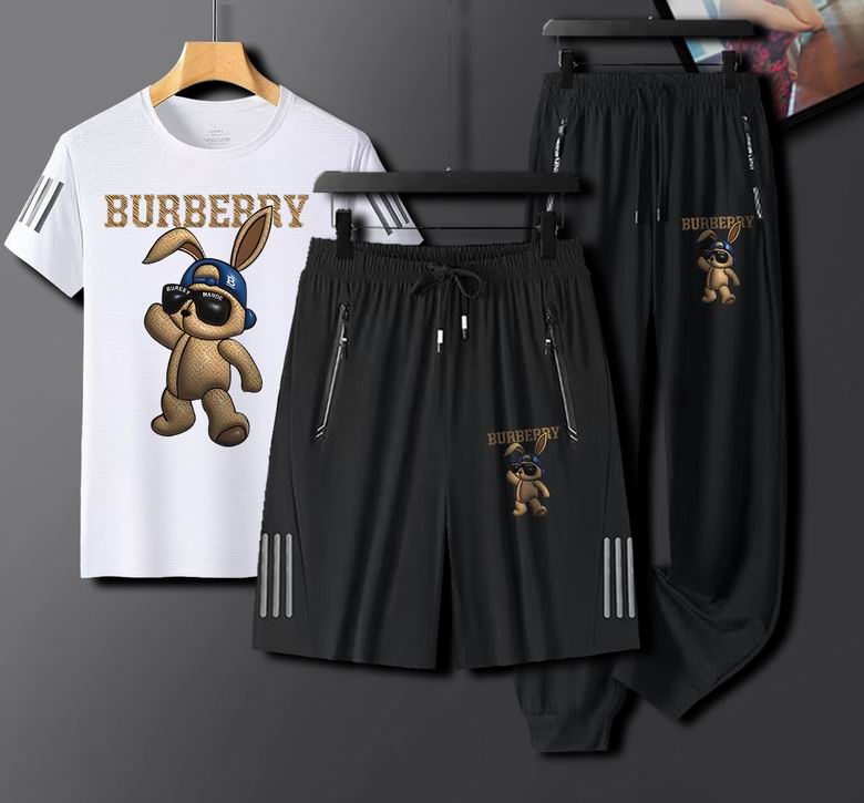 Wholesale Cheap B.urberry Short Sleeve Tracksuits for Sale