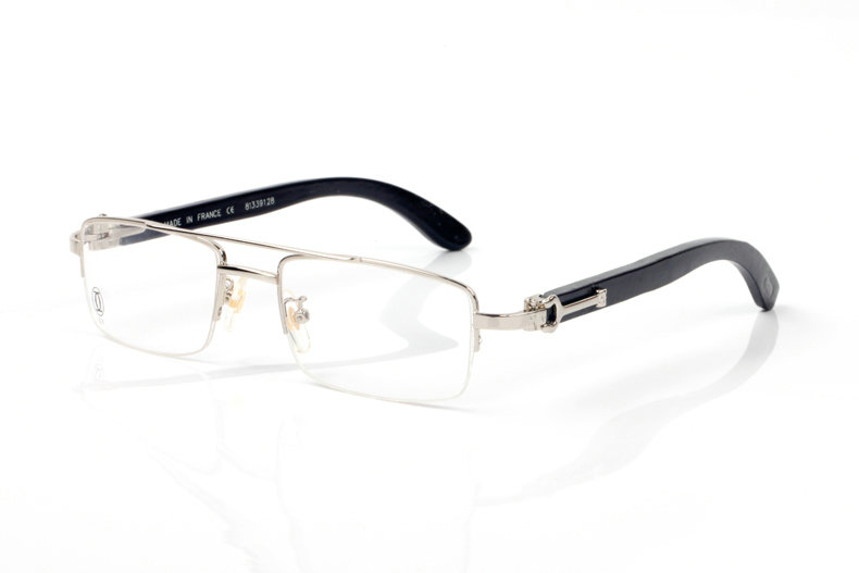 Wholesale Cheap Cartier Metal Eyeglasses Wood Frames for sale