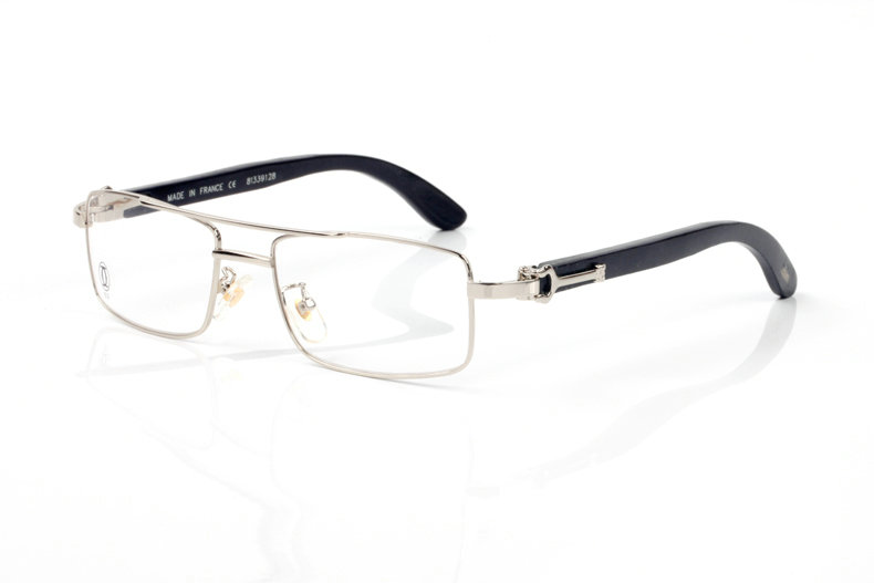 Wholesale Cheap Cartier Metal Eyeglasses Wood Frames for sale