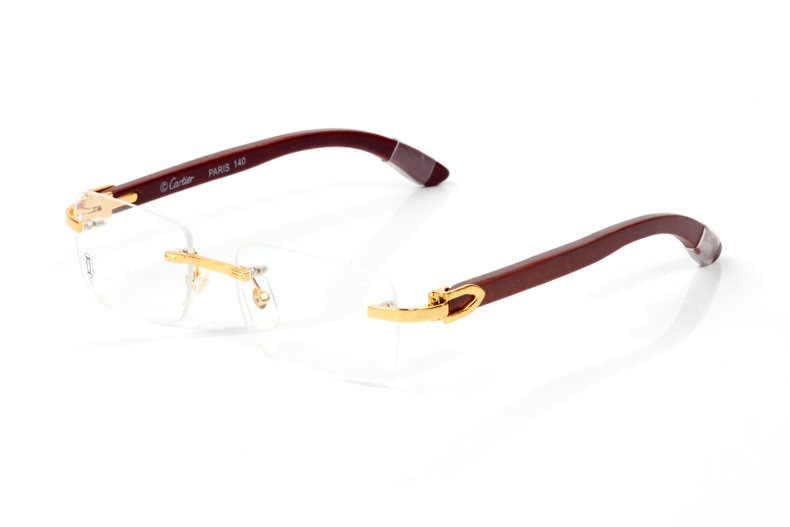 Wholesale Cheap Cartier Wooden Leg glasses Frames for sale