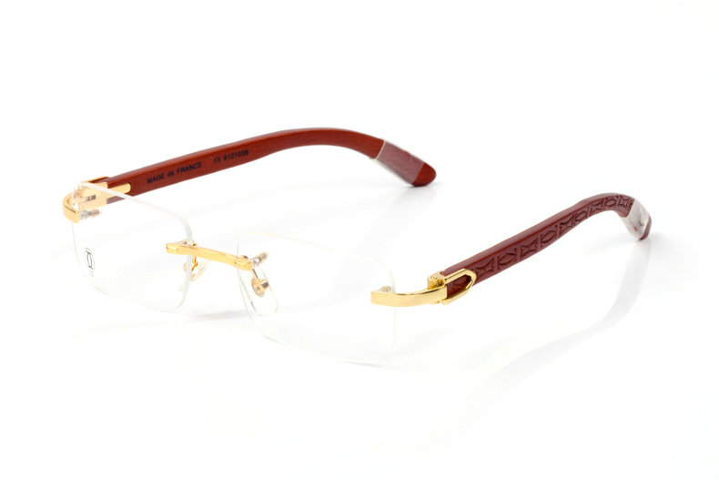 Wholesale Cheap Cartier Wooden Leg glasses Frames for sale