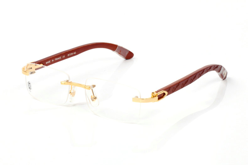 Wholesale Cheap Cartier Wooden Leg glasses Frames for sale