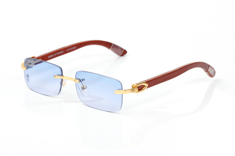 Wholesale Cheap Cartier Wooden Leg glasses Frames for sale