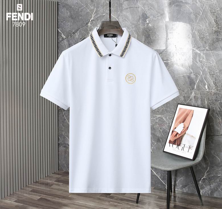 Wholesale Cheap F.endi Short Sleeve Lapel T Shirts for Sale