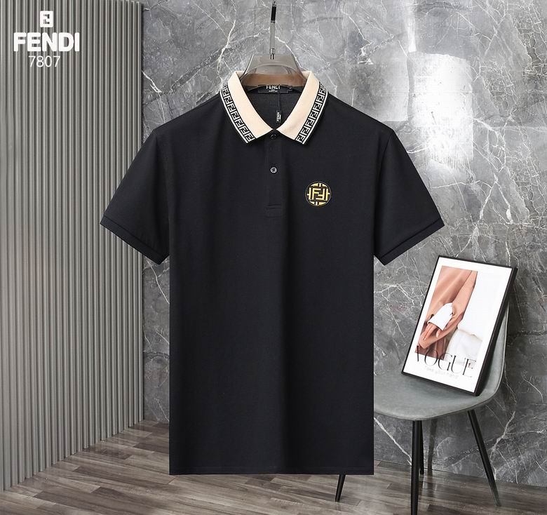 Wholesale Cheap F.endi Short Sleeve Lapel T Shirts for Sale