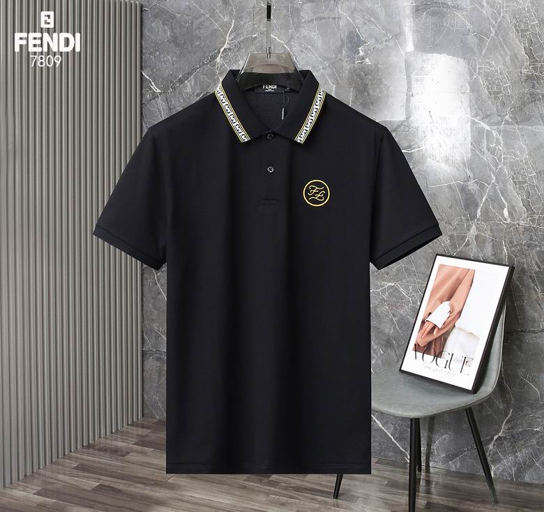 Wholesale Cheap F.endi Short Sleeve Lapel T Shirts for Sale