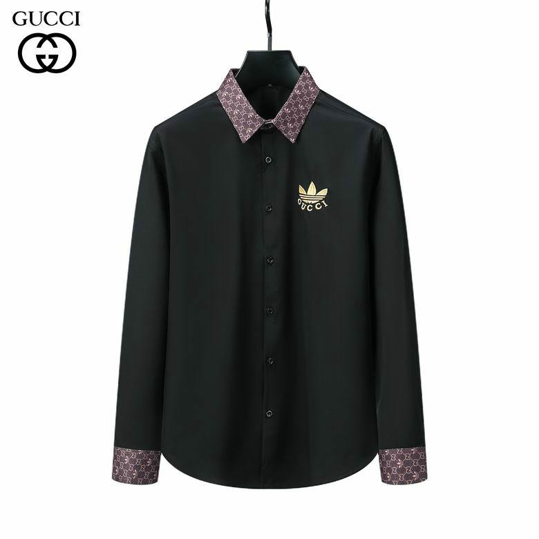 Wholesale Cheap G.ucci Long Sleeve Mens Shirts for Sale