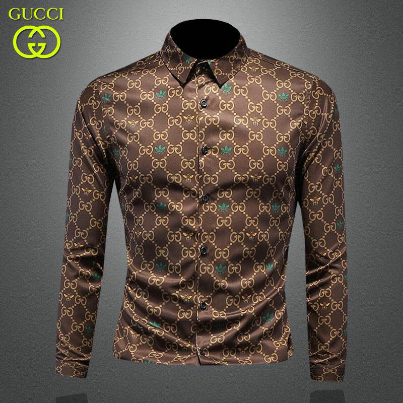 Wholesale Cheap G.ucci Long Sleeve Mens Shirts for Sale