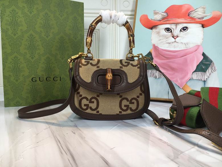 Wholesale Cheap High quality G.ucci Women's Bamboo Leather Tote Shoulder Replica Bags for Sale