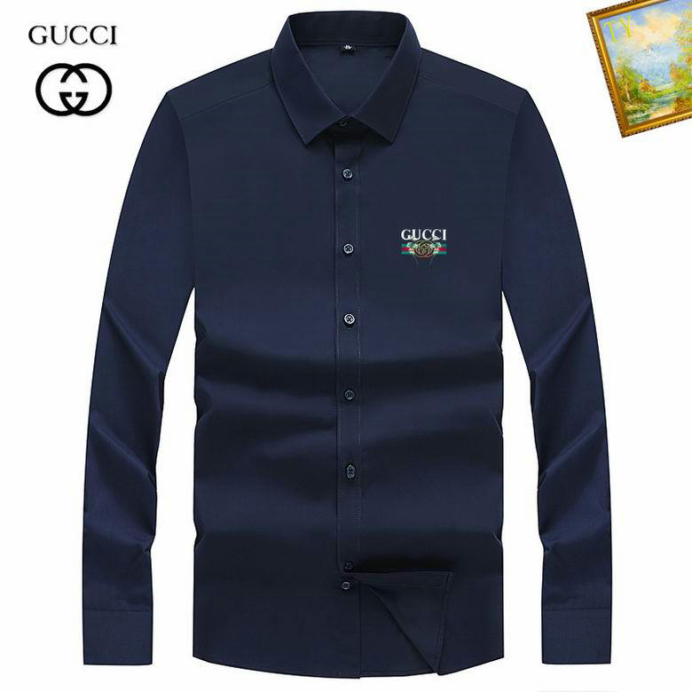 Wholesale Cheap G.ucci Long Sleeve Mens Shirts for Sale