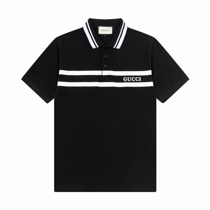 Wholesale Cheap High-quality men Fashion G.ucci Short Sleeve Lapel Replica Designer T Shirts for Sale
