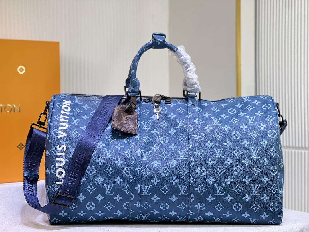 Wholesale Cheap AAA Louis Vuitton Keepall Bandoulière 45 Monogram Canvas Replica Travel Bags for Sale