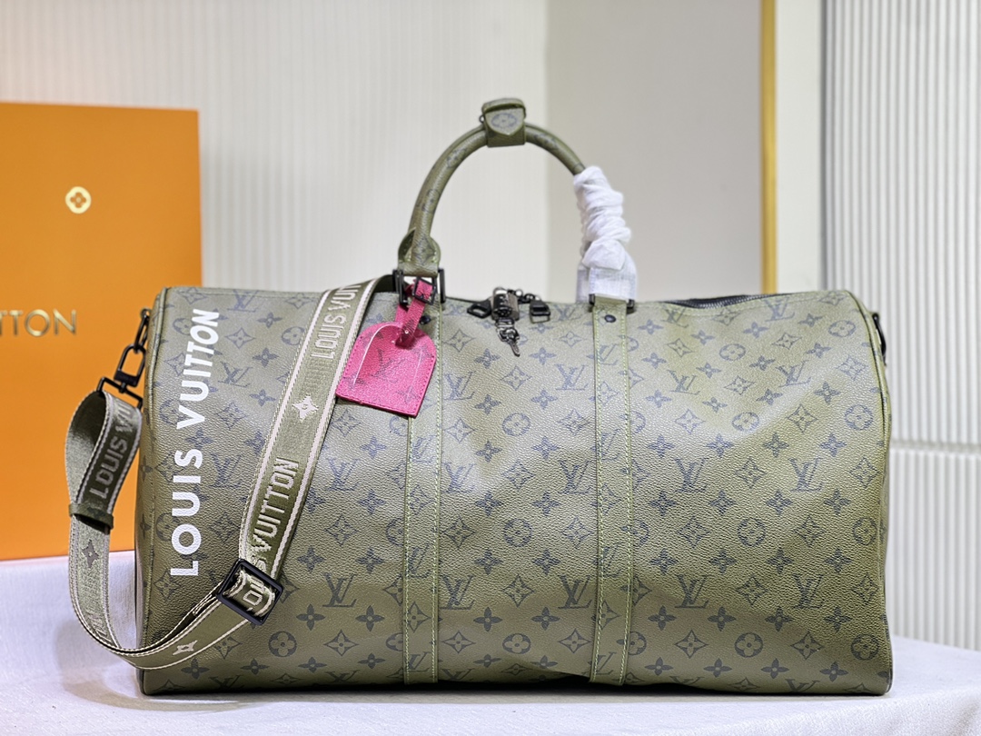 Wholesale Cheap AAA Louis Vuitton Keepall Bandoulière 45 Monogram Canvas Replica Travel Bags for Sale