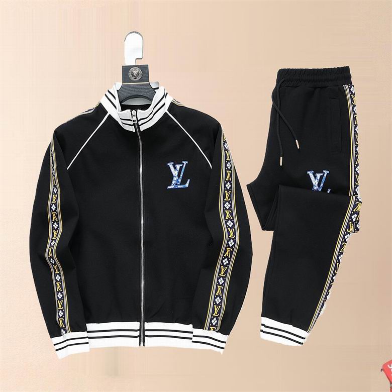 Wholesale Cheap Louis Vuitton Long Sleeve replica Tracksuits for Sale