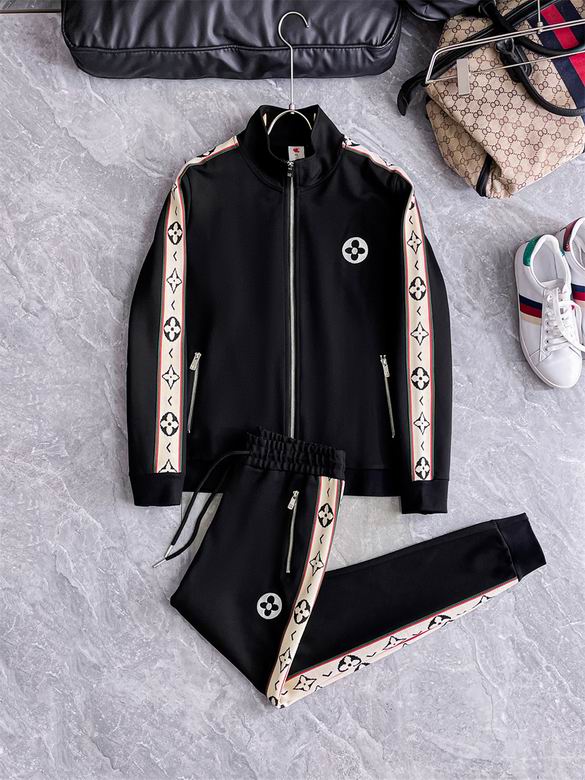 Wholesale Cheap Louis Vuitton Long Sleeve replica Tracksuits for Sale