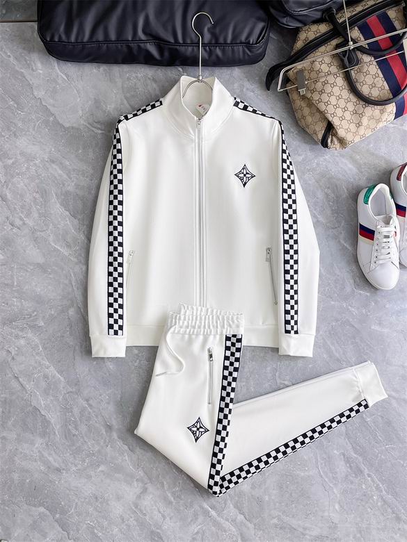 Wholesale Cheap Louis Vuitton Long Sleeve replica Tracksuits for Sale