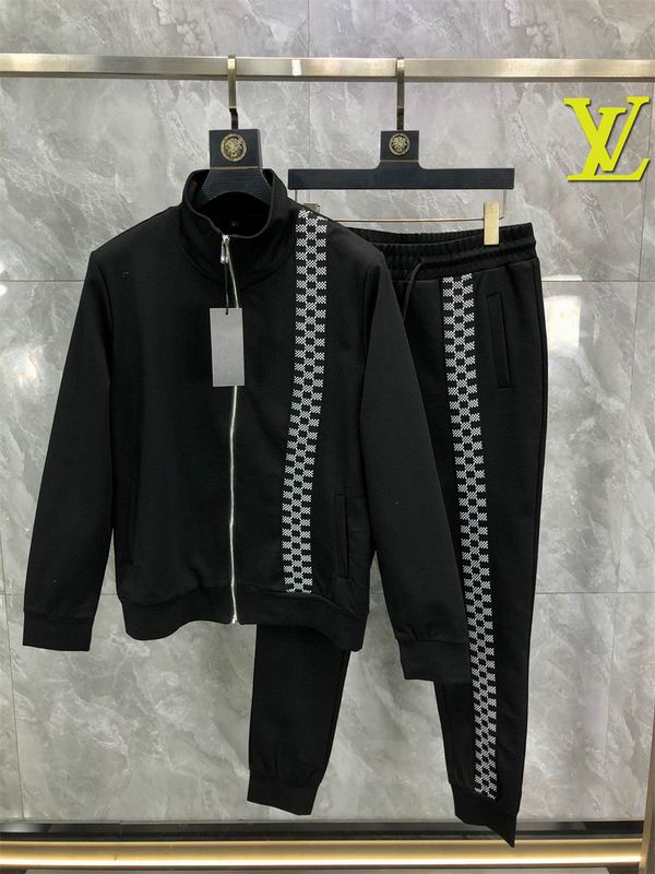 Wholesale Cheap Louis Vuitton Long Sleeve replica Tracksuits for Sale