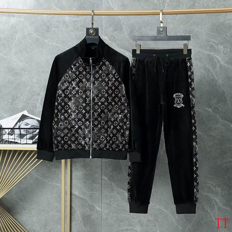 Wholesale Cheap Louis Vuitton Long Sleeve replica Tracksuits for Sale