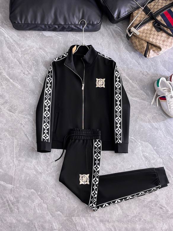 Wholesale Cheap Louis Vuitton Long Sleeve replica Tracksuits for Sale