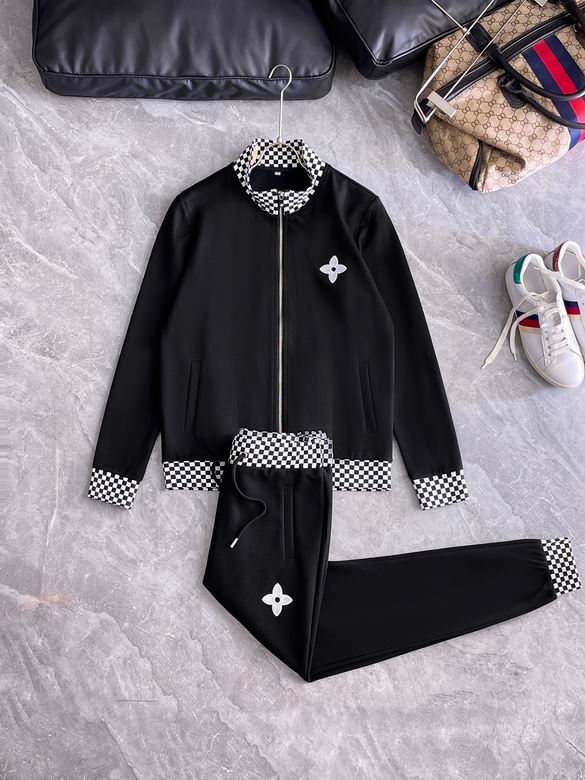 Wholesale Cheap Louis Vuitton Long Sleeve replica Tracksuits for Sale