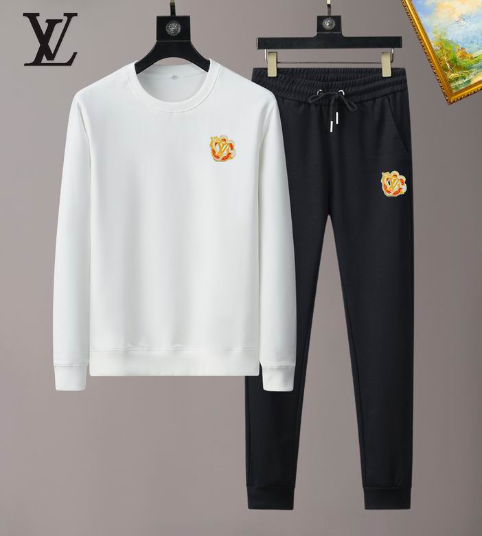 Wholesale Cheap Louis Vuitton Long Sleeve replica Tracksuits for Sale