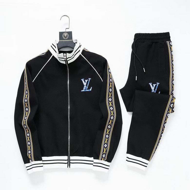 Wholesale Cheap Louis Vuitton Long Sleeve replica Tracksuits for Sale