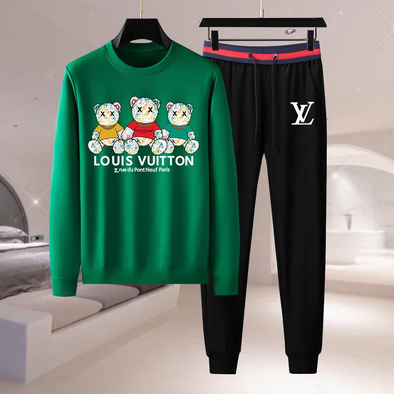 Wholesale Cheap Louis Vuitton Long Sleeve replica Tracksuits for Sale