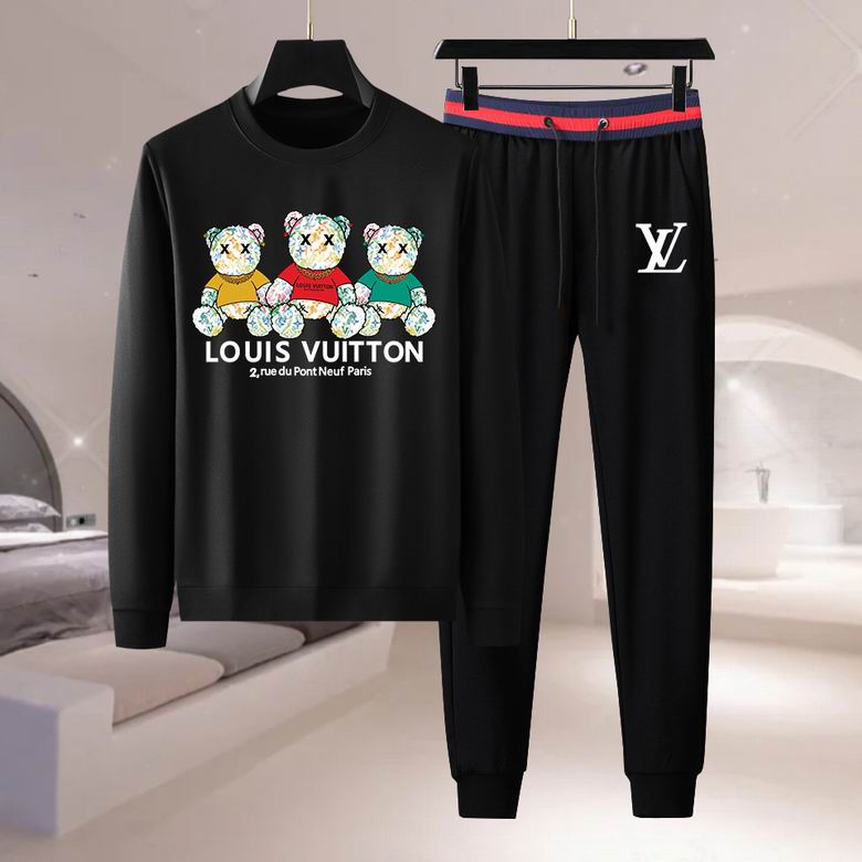 Wholesale Cheap Louis Vuitton Long Sleeve replica Tracksuits for Sale