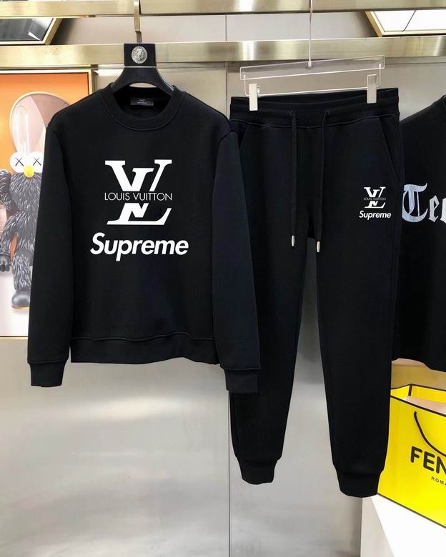 Wholesale Cheap Louis Vuitton Long Sleeve replica Tracksuits for Sale