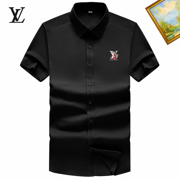 Wholesale Cheap High-quality men LV Short Sleeve Replica Designer Shirts for Sale