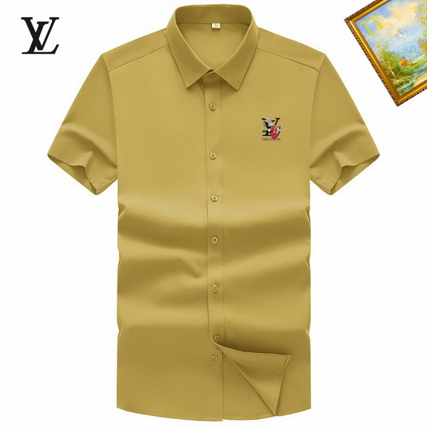 Wholesale Cheap High-quality men LV Short Sleeve Replica Designer Shirts for Sale