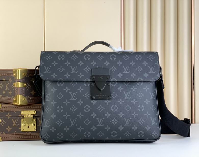 Wholesale Cheap Aaa Louis Vuitton S-Lock Monogram Taurillon Leather Briefcase Bags for Sale