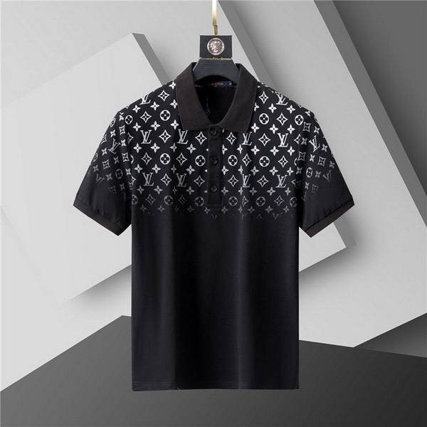 Wholesale Cheap High-quality men LV Short Sleeve Lapel Replica Designer T Shirts for Sale