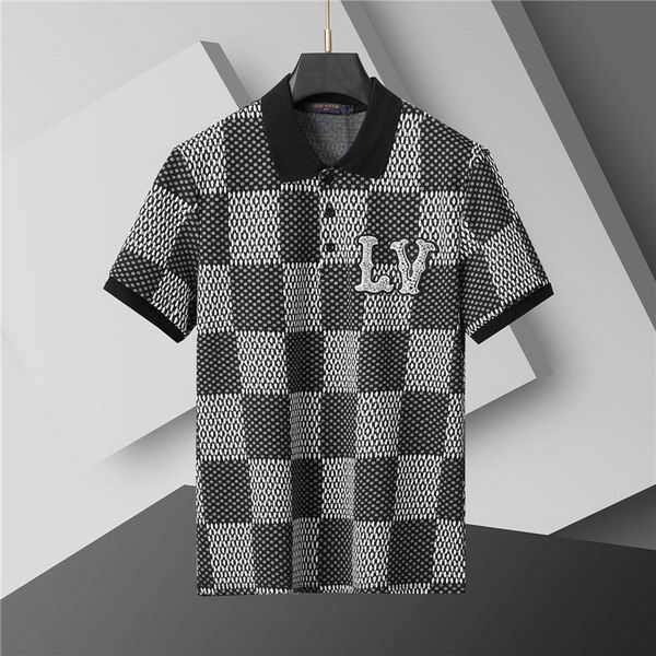 Wholesale Cheap High-quality men LV Short Sleeve Lapel Replica Designer T Shirts for Sale
