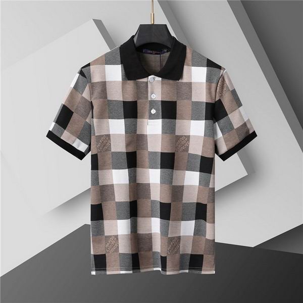 Wholesale Cheap High-quality men LV Short Sleeve Lapel Replica Designer T Shirts for Sale