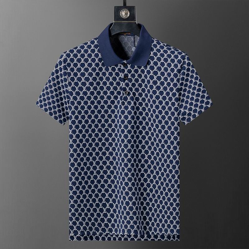 Wholesale Cheap High-quality men LV Short Sleeve Lapel Replica Designer T Shirts for Sale