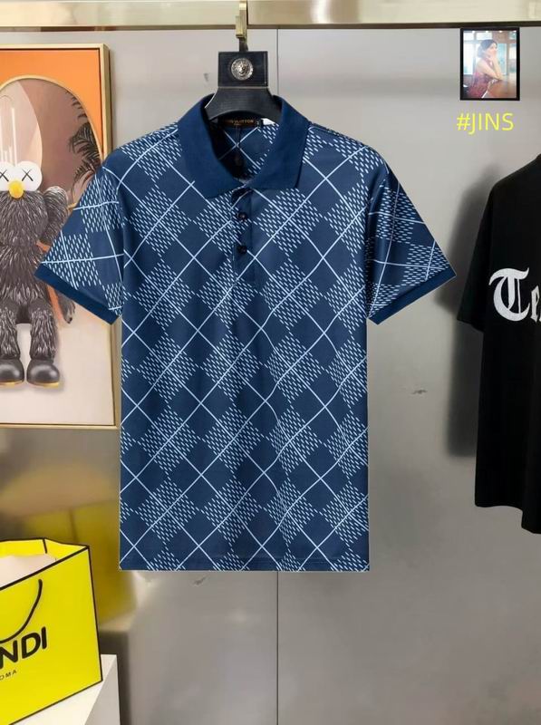 Wholesale Cheap High-quality men LV Short Sleeve Lapel Replica Designer T Shirts for Sale