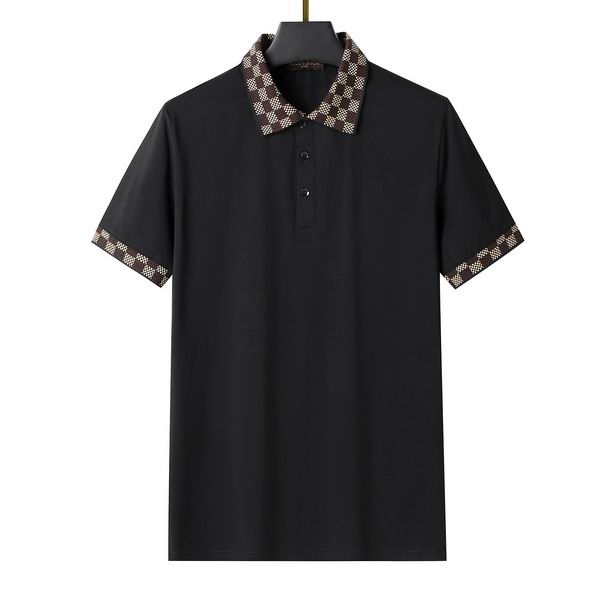 Wholesale Cheap High-quality men LV Short Sleeve Lapel Replica Designer T Shirts for Sale