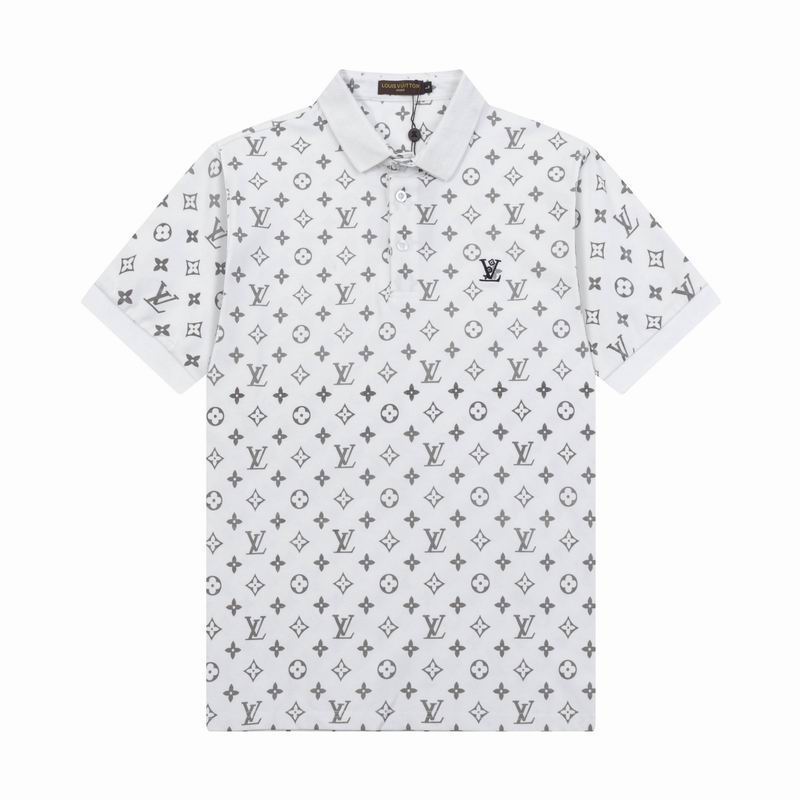 Wholesale Cheap High-quality men LV Short Sleeve Lapel Replica Designer T Shirts for Sale