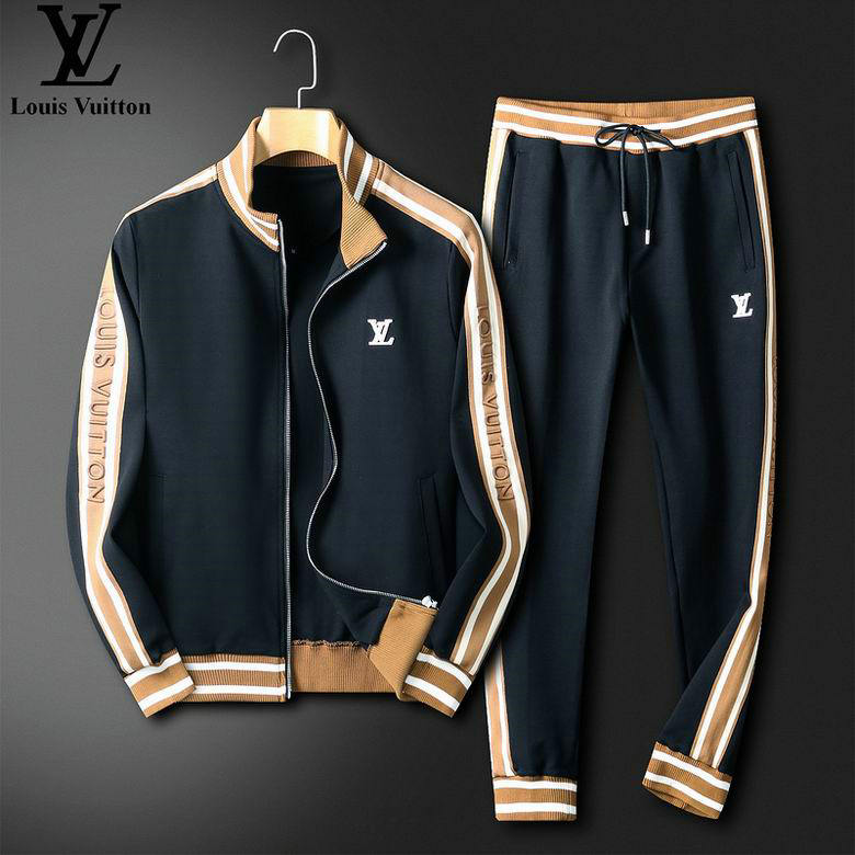 Wholesale Cheap Louis Vuitton Long Sleeve men Tracksuits for Sale