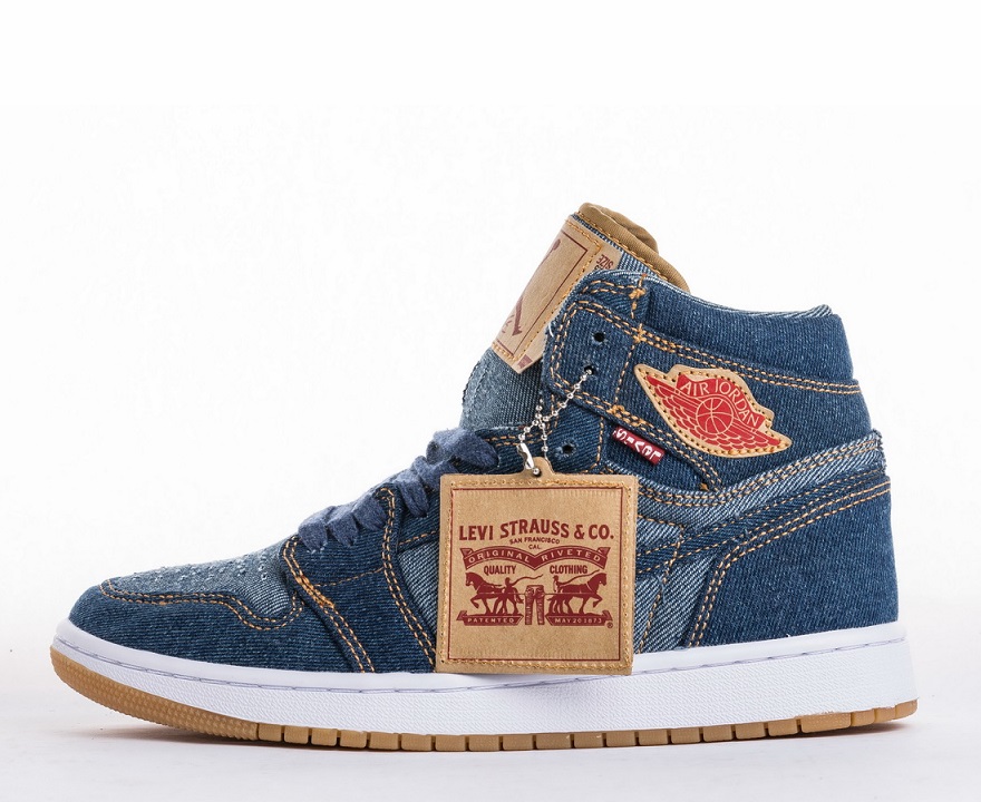 Wholesale Levi's x Air Jordan 1 Retro NRG Denim Sneakers for Sale-115