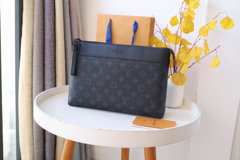 Wholesale Cheap Louis Vuitton Pochette Voyage Souple Monogram Eclipse Clutches for Sale