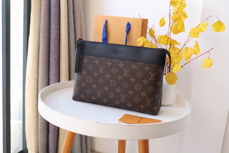 Wholesale Cheap Louis Vuitton Pochette Voyage Souple Monogram Eclipse Clutches for Sale