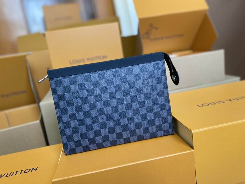 Wholesale Cheap Louis Vuitton Pochette Voyage MM Damier Graphite Canvas Clutches for Sale