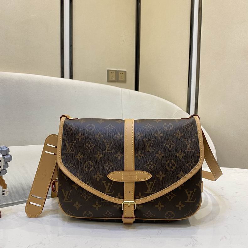 Louis Vuitton Saumur Shoulder Bag PM Brown Canvas M40710