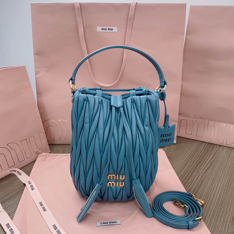 Wholesale Cheap M.iu Miu Leather Bucket Bags for Sale