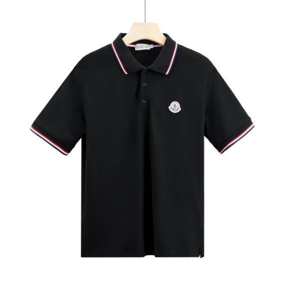 Wholesale Cheap M.oncler Short Sleeve Lapel T Shirts for Sale