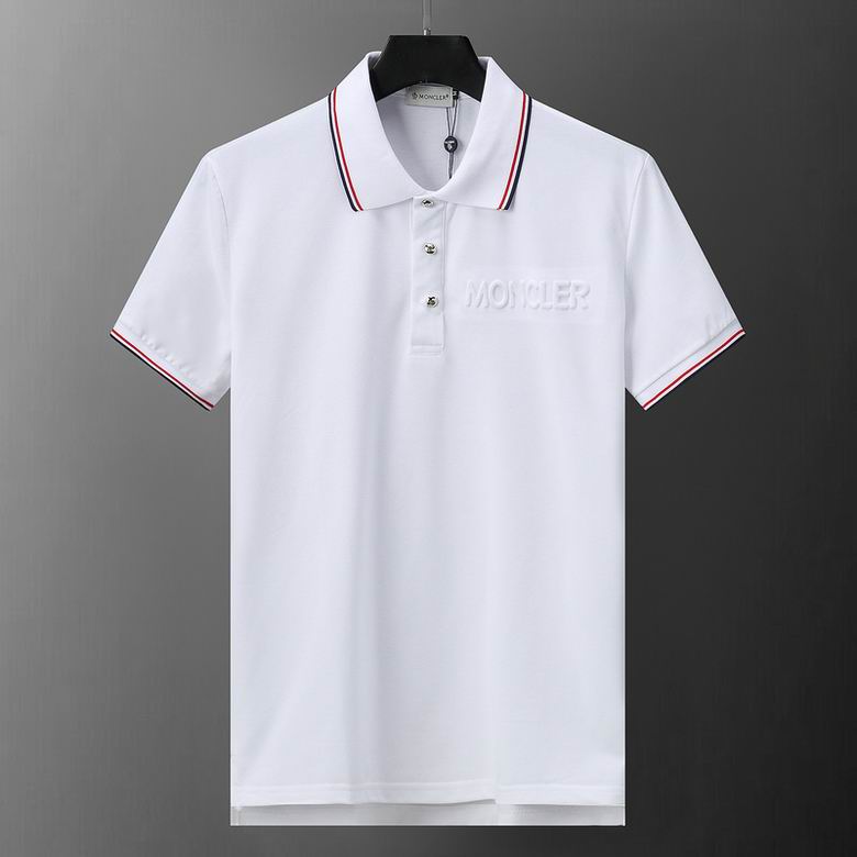 Wholesale Cheap M.oncler Short Sleeve Lapel T Shirts for Sale